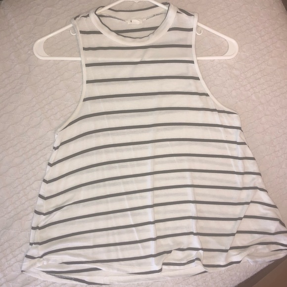 Garage white and black striped tank - Picture 1 of 1